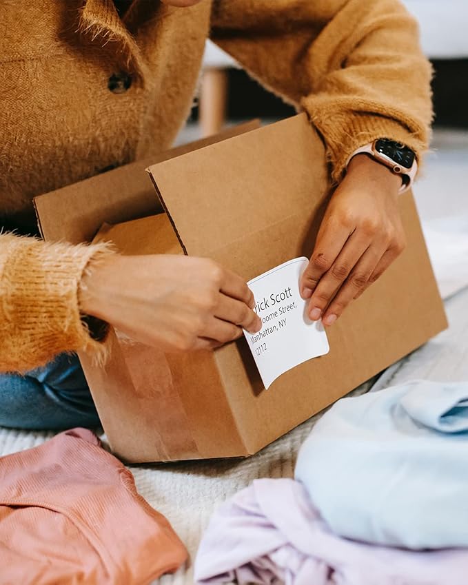 Phomemo M220 Label Maker, Bluetooth Thermal Label Printer for Barcode, Address, Labeling, Mailing, File Folder Label, 3 Inch Label Maker Machine Support Smartphone, Tablet&PC, with 3 Rolls of Labels