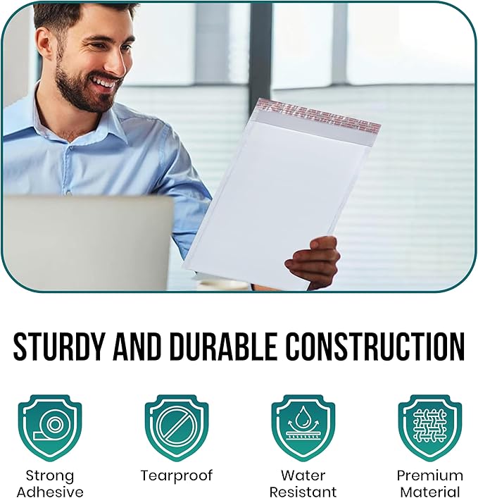 Levex - #1 7.25" x 12" [100 Pack] Poly Bubble Mailers, Padded Envelope Mailers, Packing Envelope & Mailing Bags for Shipping