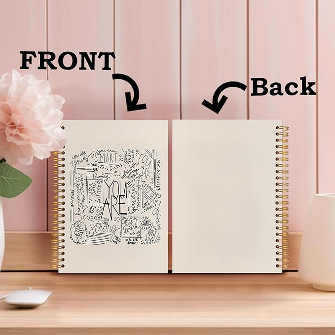 SNNDER You are Inspirational Notebook, Positive Affirmations Journal, Motivational Journals for Women, Graffiti Hardcover Spiral Notebook 5.5x8.3 Inch