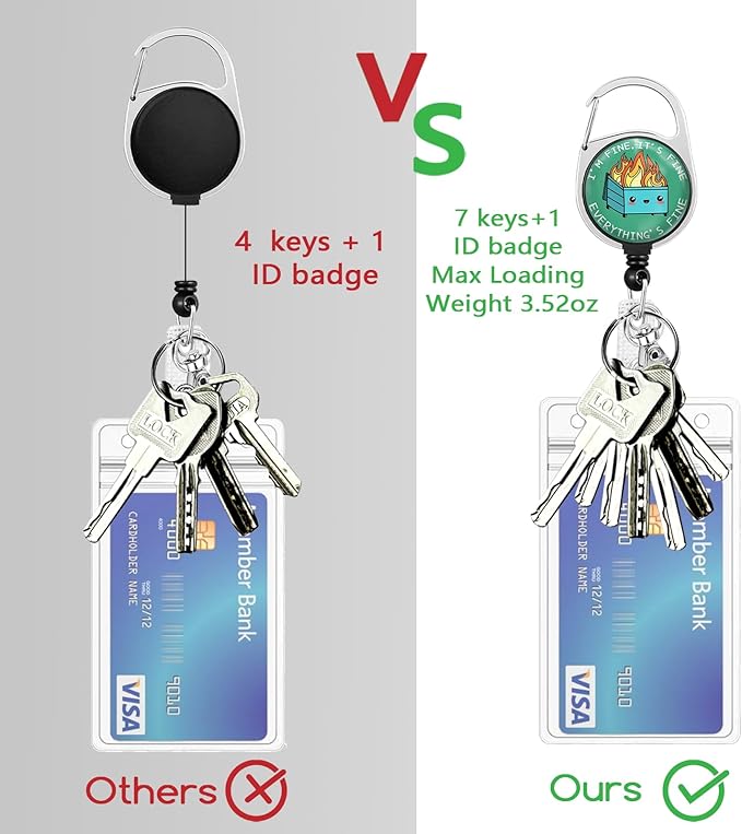 Gctriki ID Badge Holder with Lanyard, Funny Dumpster Retractable Badge Reel, Breakaway Lanyard for Keys，Teacher Lanyards for ID Badges Name Tags Card Holder, Nurse Teacher Workers Women Office Gifts