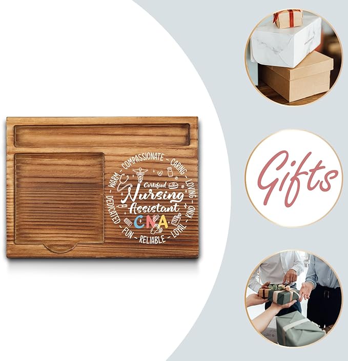 CNA Gifts, CNA Sticky Note Holder, Certified Nursing Assistant Appreciation Thank You Gifts, Certified Nursing Assistant Office Desk Decor Self-Stick Note Pad Holders GAA9