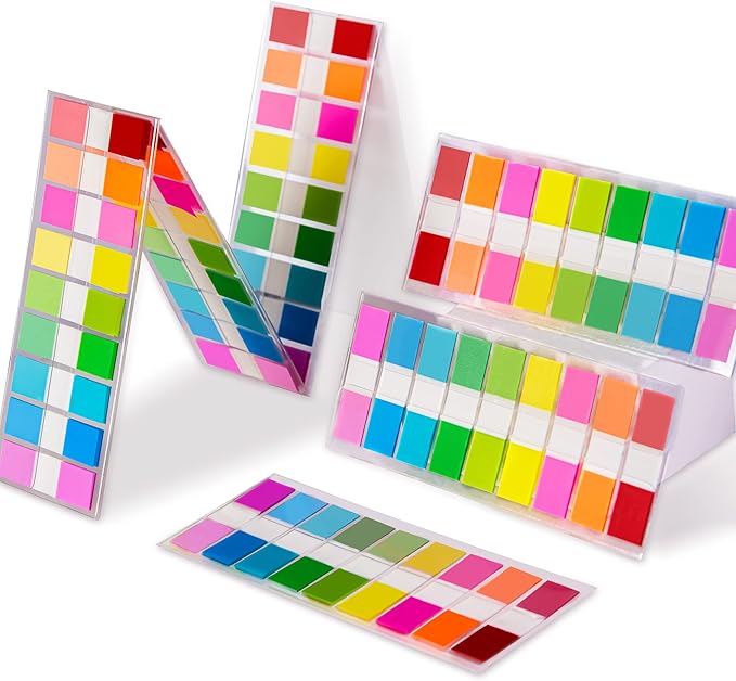 Golcellia 756 Pieces Transparent Sticky Notes Page Markers Book Tabs Page Tabs, Pop Up Index Tabs,Tabs for Annotating Books