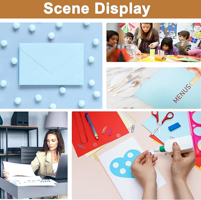 120 Sheets Light Blue Shimmer Cardstock 8.5 x 11 Certificate Paper, 250gsm/92lb Thick Craft Paper Light Blue Card Stock for DIY Cards Making, Greeting Cards, Wedding Invitations, Menus