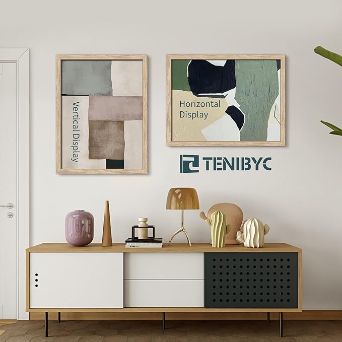 18x24 Oak Wood Poster Frame 3 Pack, Natural Solid Wood Picture Frame, Wall Gallery Frame