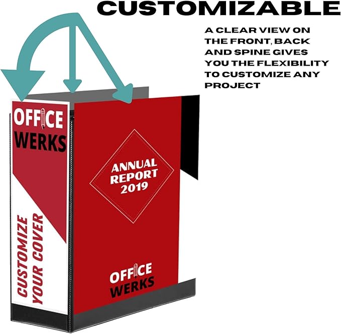 Extra-Large 3-Ring Binder | Heavy-Duty 5-Inch D-Ring Office Organizer | Crystal Clear Overlay View Binder | Archival-Grade Legal Storage | Holds 950+ Sheets | Interior Pockets | Pack of 2