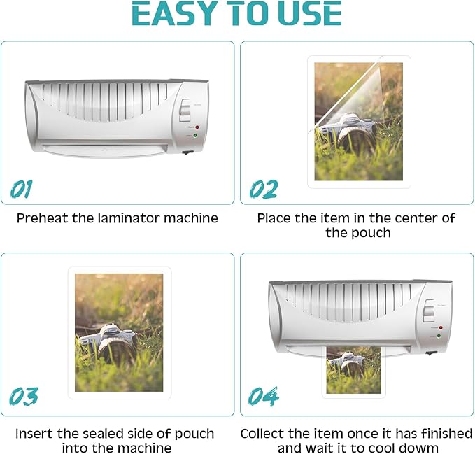 Sherr 300 Pack 10 Mil Laminating Pouches Thermal Laminating Sheets Letter Size 9 x 11.5 Inch Clear Plastic Paper Hot Glossy Sheets Office Supplies