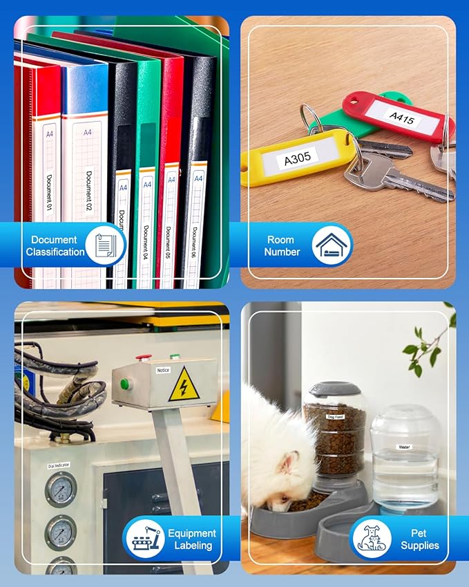 5 x 45013s Replacement for DYMO D1 Label Tape 1/2 Inch x 23 Ft, Black on White, 45013 D1 Label Maker Refills for DYMO LabelManager 160 210D 260P 280 360D 420P 450D (S0720530 12mm x 7m)