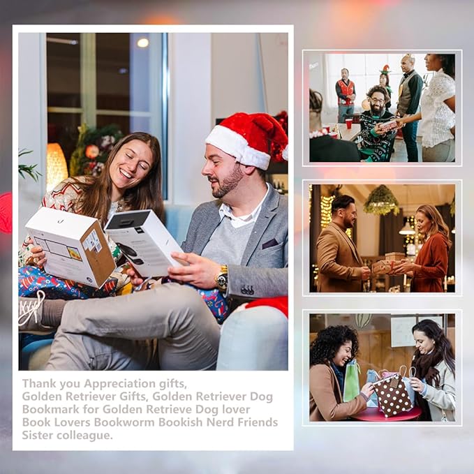 FOKCBOCM Golden Retriever Gifts, Golden Retriever Dog Bookmark for Golden Retrieve Dog Lover Book Lovers Bookworm Bookish Nerd, Bookmark Dog Lover, Book Club Gifts for Reader Dog Owner Lover-DX121