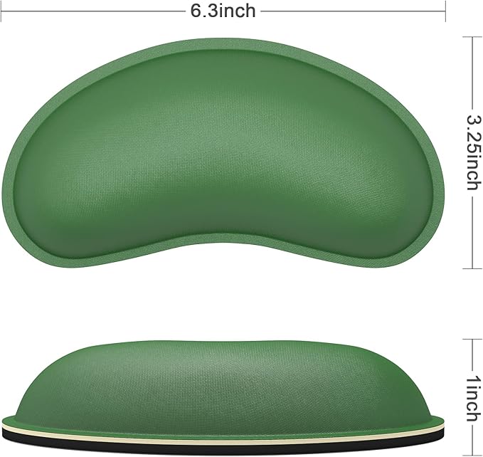 Dapesuom Mouse Wrist Rest, Ergonomic Memory Foam Mouse Wrist for Computer Desk Mats Support, Hand Rest Pad Cushion for Gaming, Office, Laptop, Men, Women, Pain Relief & Easy Typing, Forest Green