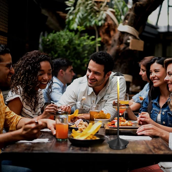 Cordless Table Lamp, Portable Led Desk Lamp 6000mAh Battery Operated Table Lamp, Mordern Rechargeable Night Light in Aluminum, Dimmable Table Light for Indoor Outdoor