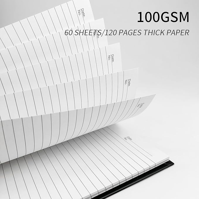 Large Lined Notebook Spiral Notebook 8.5" x 11"-4 Pack LINED Notebook 7mm Ruled Hardcover Notebook 120 Pages 100 GSM Thick Paper Notebook Hardcover Journal for School, Office,Study and Notes