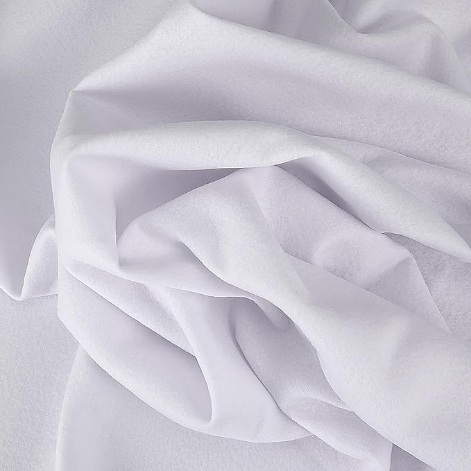 1.4mm Thick Felt Sheets – 1 Yard x 1 Yard Soft Felt Fabric by The Yard for DIY, Sewing & Crafts Solid Color (White)