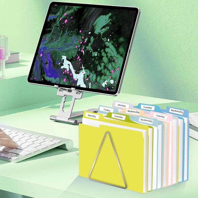 File Folder, RAZCC 100 Pack Colored File Folders, 1/3 Cut Tab File Folder Letter Size, Filing Folders with Tabs for Office School Business Use, Assorted 10 Colors