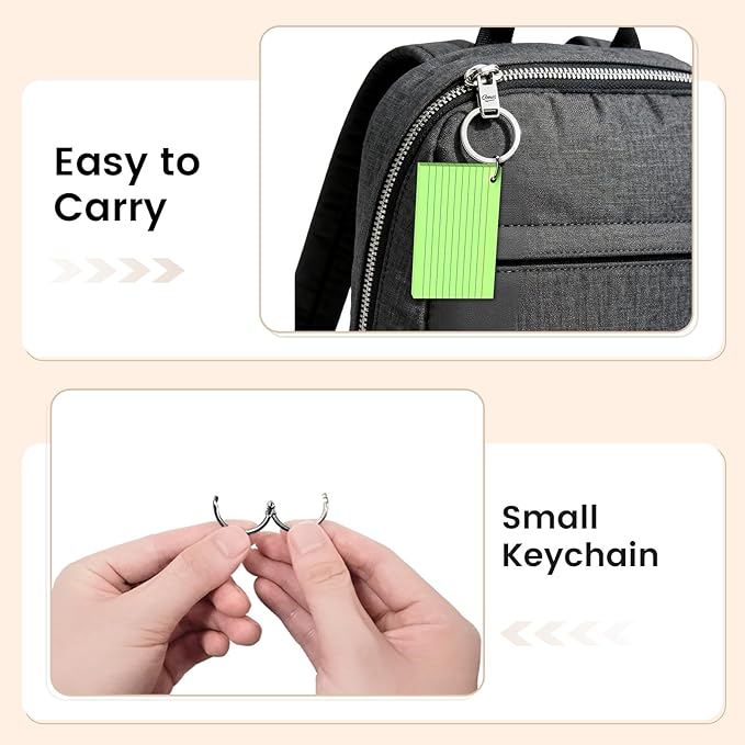 250-Pack Colored Index Cards 3x5 Inch w/Key Ring – 180gsm Heavyweight Flashcards – 5 Vibrant Colors Flash Cards (White Pink Blue Yellow Green) – Perfect for Study & Notes, Students School Supplies