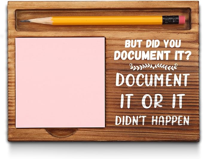 Funny Sticky Note Holder Gifts for School Administrator, Counselor, Psychologist, Social Worker, HR, Nurse, Admin Assistant, Office Desk Self-Stick Note Pad Holders GSH3