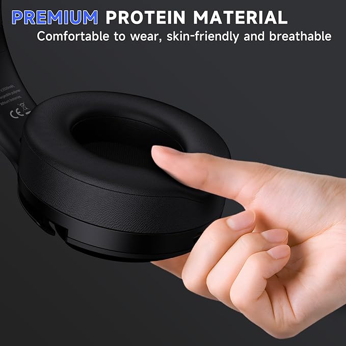 Gtheos Wireless Gaming Headset for ps5, ps4, Elden Ring, PC, Mac, Switch, Bluetooth 5.3 Gaming Headphones with Noise Canceling Microphone, 45H Battery, RGB Light, Black