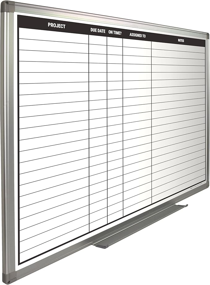 Project Planning Dry-Erase Whiteboard 48" x 36"
