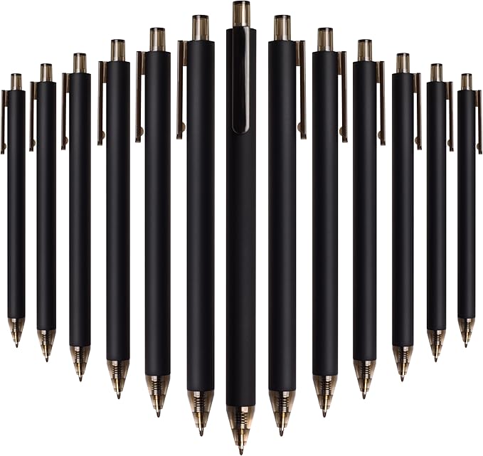 CRYLLIS Pens Bulk, 50Pack Black Pens,Black Ink Ballpoint Pens for Smooth Writing,No Smear,Office Supplies,Back to School Gifts,School Teacher,1.0mm
