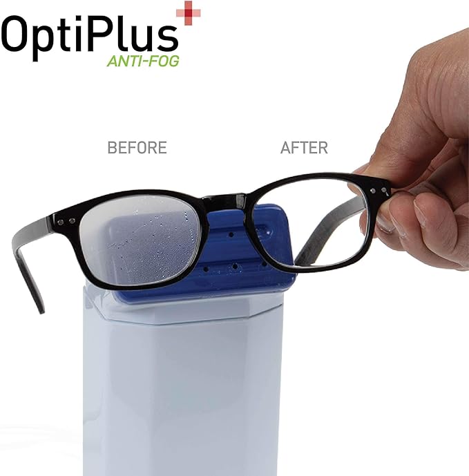 OptiPlus Anti Fog Lens Wipes l Pre-Moistened l Cleaning Wipes for Glasses, Laptops Screens, Smart Phones, Optical Lens, Goggles, and Watch Screen l Quick-Dry & Scratch-Free l Two Pack of 100 Pack