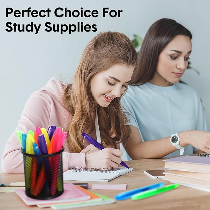 Thenshop 60 Pcs Highlighter Bulk Pack Assorted Colors Highlighter Markers Chisel Tip Fluorescent Pens for Office Classroom Back to School Supplies