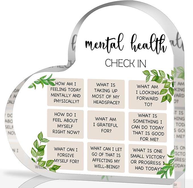 Psychotherapy Office Art Decor, School Therapist Painting Acrylic Heart Gift Psychologist Office Psych Quotes Decorations for Counselor Office Decor, Therapy Anxiety, Counselling Anxiety CBT Counselor