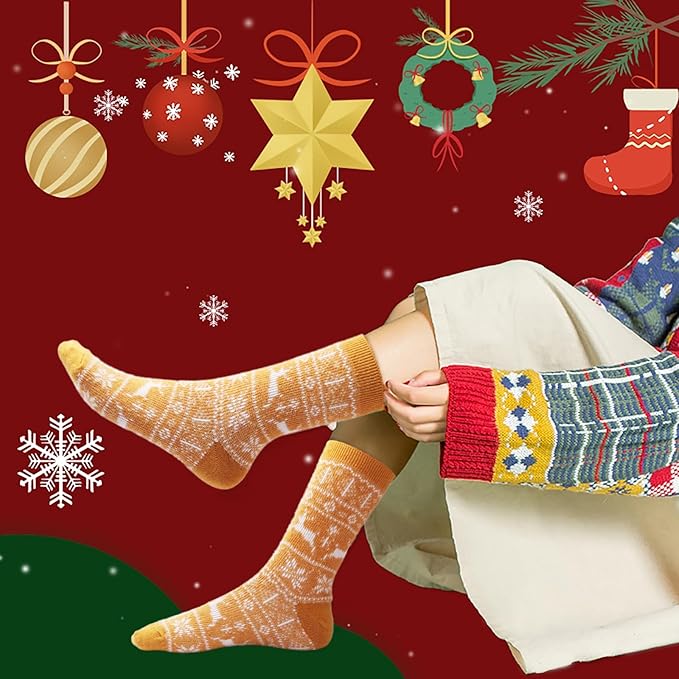 SISOSOCK 5 Pairs Fuzzy Soft Cozy Fluffy Socks for Women, Casual Warm Sleep Comfy Socks, Thick Winter Plush Gifts for Women