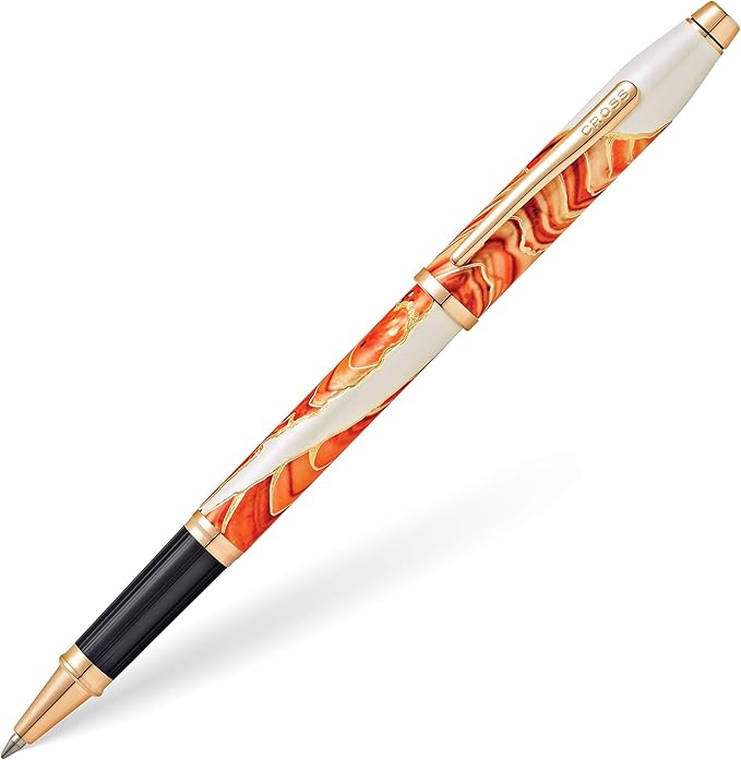 Cross Wanderlust Refillable Rollerball Pen Presented in a Luxury Gift Box - Medium Point, Black Ink,