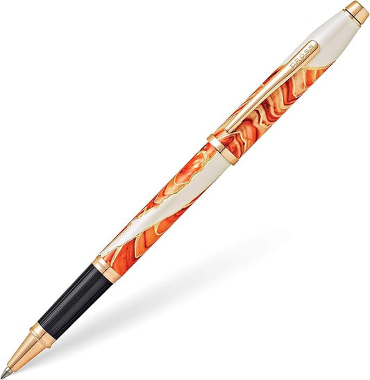 Cross Wanderlust Refillable Rollerball Pen Presented in a Luxury Gift Box - Medium Point, Black Ink,