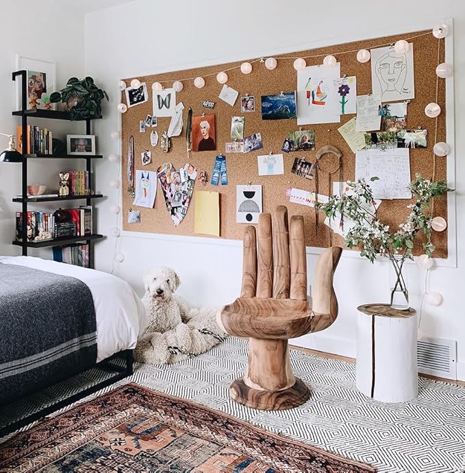 Manton Cork Premium Cork Roll - 4' x 6' x 3/8", 100% Natural Facing Grade Material for Bulletin Boards, Decorative Photo and Message Push Pin Displays - Perfect for Home, School, and Office