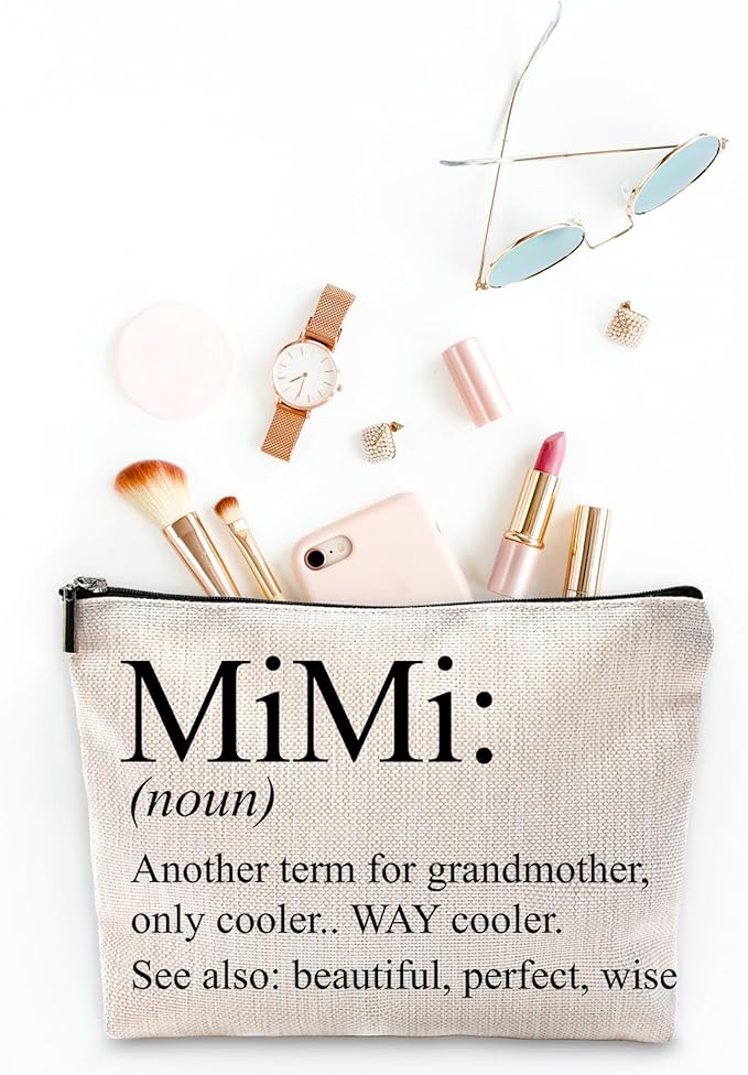 Sufamb Mimi Grandma Gifts - Mother's Day & Birthday Bags, Small Cosmetic Makeup Bag for Purse