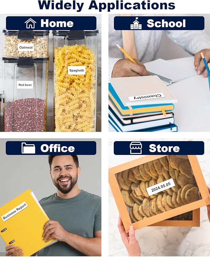 Label Maker Tape TZe-231 Replacement for Brother and Dymo (TZe x 5 Pack)