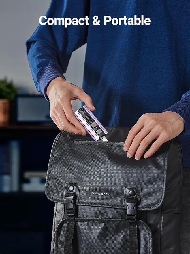 256GB Flash Drive Intended for Phone Tablet Androidphone and Computers, 4 in 1 Photo Stick for Phone Memory Storage Easily Backup Photos Videos, Plug and Play, No App Required (Light Purple)