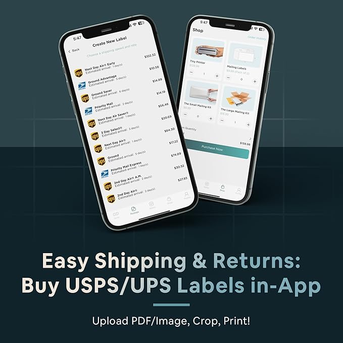 Wireless Return Label Printer – Compact, Battery-Powered & Easy-to-Use Package Returns from Home