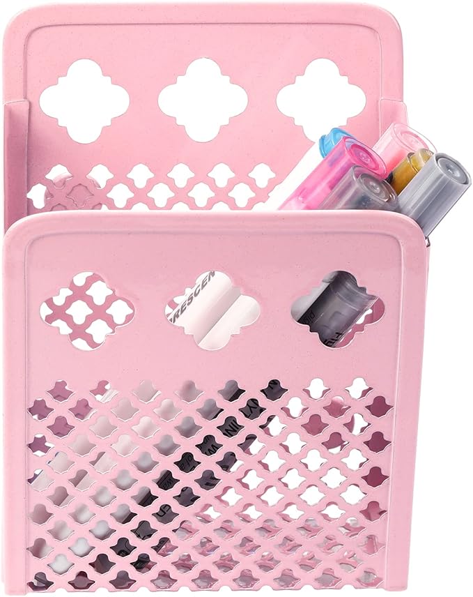 Magnetic Pencil Holder - Magnetic Locker Organizer, 1 Pack Pen Holder Locker Accessories for School and Office (1 Pack Pink)