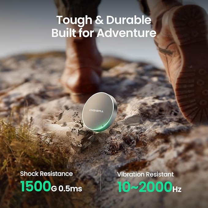 4TB Magnetic Portable SSD, External Solid State Drives with USB-C 3.2 Gen 2x2, Speed Up to 2000MB/s, Compact & Durable, Compatible with iPhone 15/16 Series and Other USB-C Devices, Grey