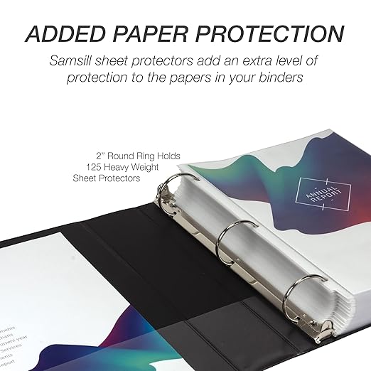 Samsill Economy 2 Inch 3 Ring Binder Bulk Pallet, Made in The USA, Round Ring Binder, Customizable Clear View Cover, Black, Pallet of 432 Binders in 36 Cartons