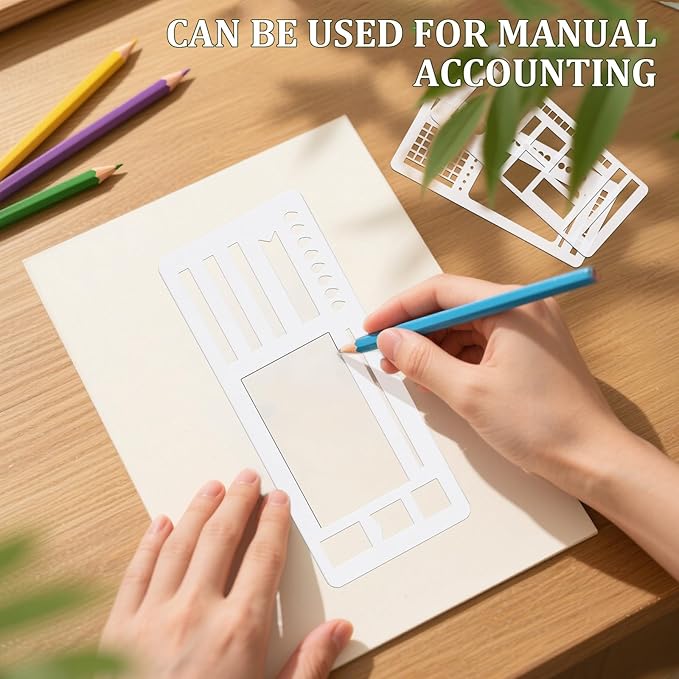 Handmade Flexible Record Template, Reusable Flexible Planner Stencils for Dot Grid Journaling, Calendar, Checklists, Scrapbooking & DIY Craft Supplies (A)