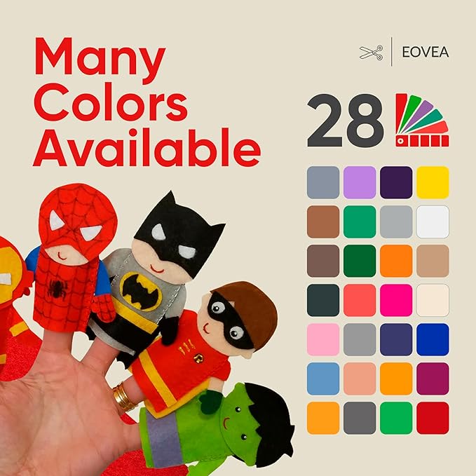 EOVEA | Acrylic Felt Fabric by The Yard - Non-Stiff, Soft Material - 72" Wide - 1.6mm Thick Felt Sheets for DIY Crafts, Sewing, Upholstery, Cushion, Padding(Red, 5 Yard)