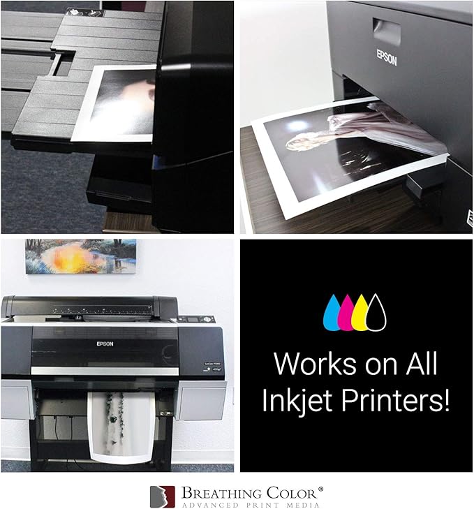 Vibrance Metallic Photo Printer Paper 10 mil 255 gsm Premium Photo Paper Sheets 13 x 19 inches 50 Sheets Works with All Inkjet Printers Including Professional Makes and Models Like Epson Canon HP