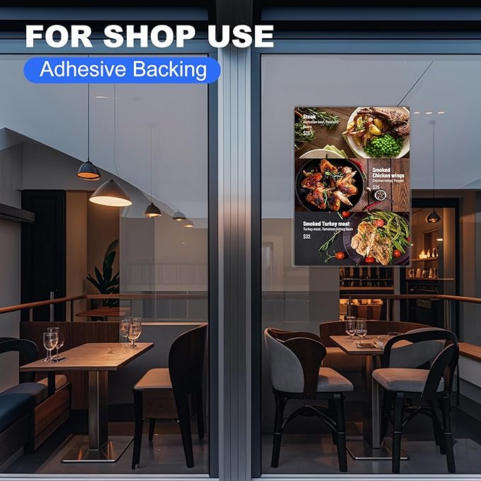 2 Pack 8.5'' x 11'' Inch Magnetic Sign Holders, Rigid Print Protectors, Paper Holder With Adhesive Tape, Plastic Document Holder For Posters Letter Paper Picture, Wall Mount Magnetic Frame for Refrigerator Window, Door, Home, Office, and Store