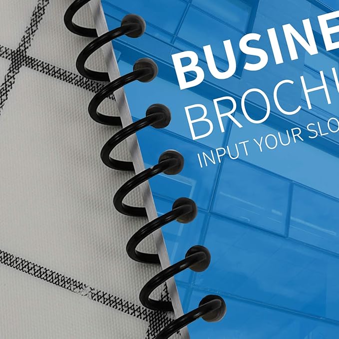 Rayson 7.9mm Plastic Spiral Coil Binding 3:1 Pitch, 5/16inch, 40 Sheets Capacity Black Coil Binding Spines - Versatile for Office and Educational Tasks, Pack of 100