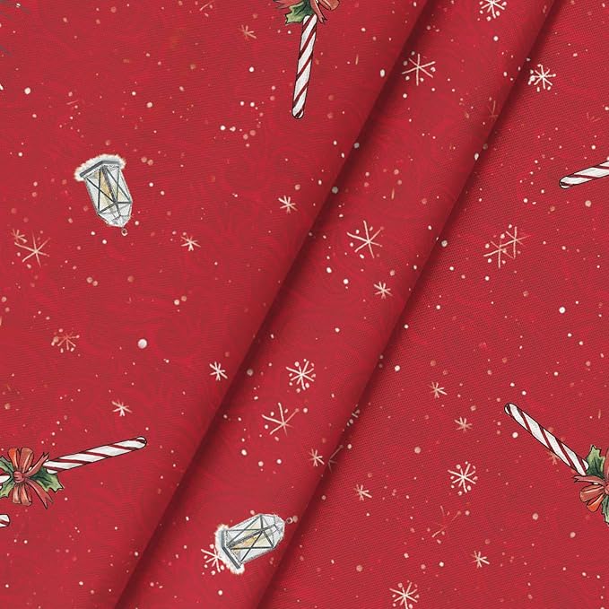 Horaldaily Christmas Tablecloth 60×60 Inch Round, Winter Snowman House Christmas Trees Red Washable Table Cover for Party Picnic Dinner Decor