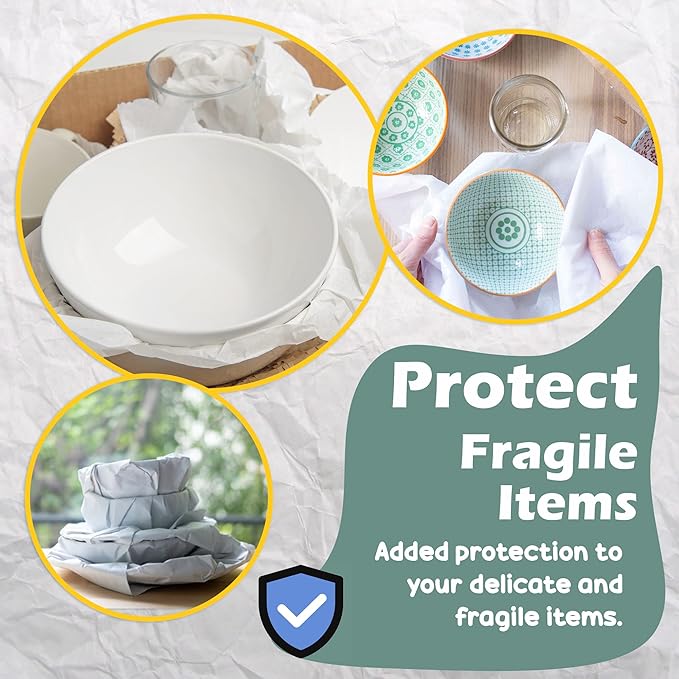 Eco Friendly - Newsprint Packing Paper Sheets for Moving - 500 Newsprint Paper Sheets for packing supplies -15 lb - 17" x 27" Moving Supplies Packing paper for Dishes and Glasses - Made in USA