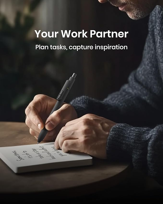 8 Pcs Gel Pens - 0.7mm Fine Point Smooth Writing Black Ink, Quick-Dry Long Lasting Fidge Pens, School & Office Supplies for Men Women