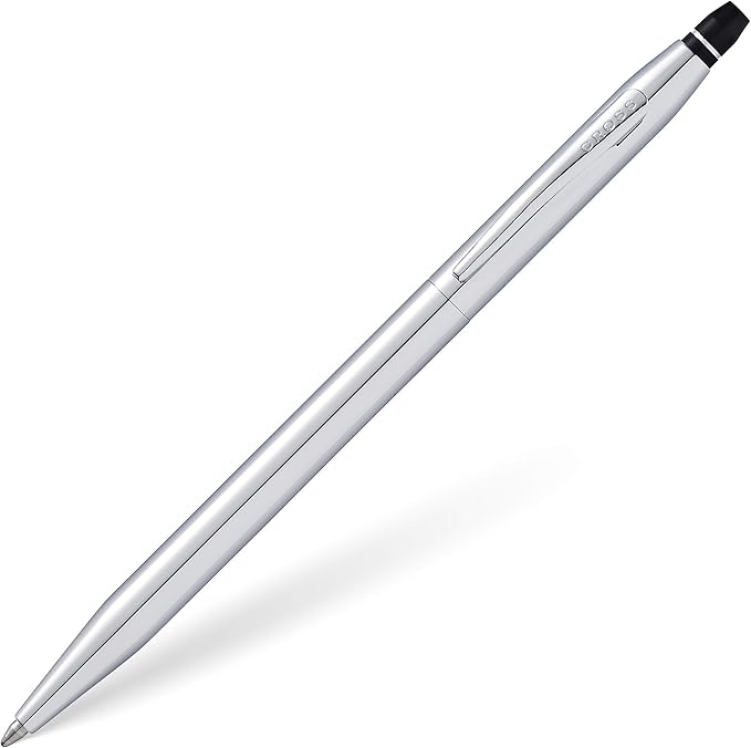 Cross Click Refillable Ballpoint Pen Presented in a Everyday Gift Box - Medium Point, Black Ink, Chrome