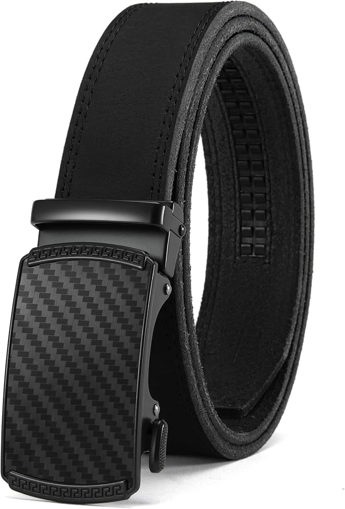 CHAOREN Mens Belt Leather Ratchet Belt - Customizable Fit, Effortless Style (35mm)