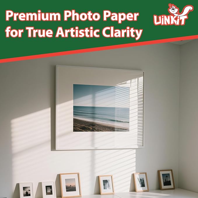 Uinkit Glossy Photo Paper 11x17 Inches 100 Sheets - Inkjet Printer Paper for Photos, Posters, Menus, Invitations - Vivid & Quick Drying Dye Ink Printers, No Curling, Smudge Proof