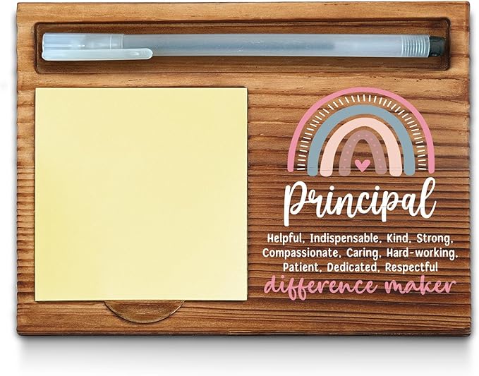 Principal Sticky Note Holder, Principal Office Decor, Principal Gifts, Principal Thank You Appreciation Gifts for Women Self-Stick Note Pad Holders WPP15