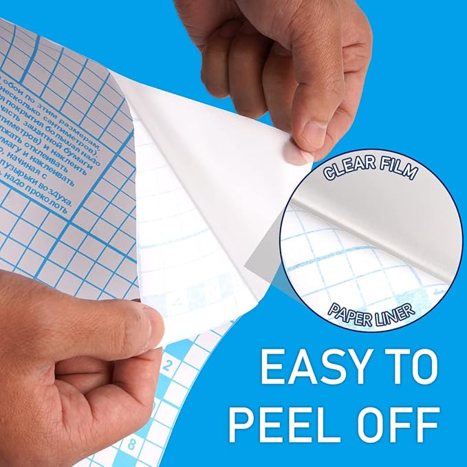 Chell Clear Contact Paper Roll for Books, 17.5 in x 30 ft Clear Self Adhesive Book Cover Paper Protector