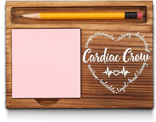 Cardiac Crew Gifts for Women, Men, Cardiac Crew Week Gifts, Cardiac Crew Office Decor, Appreciation Thank You Gifts for Cardiac Crew Self-Stick Note Pad Holders GAA38
